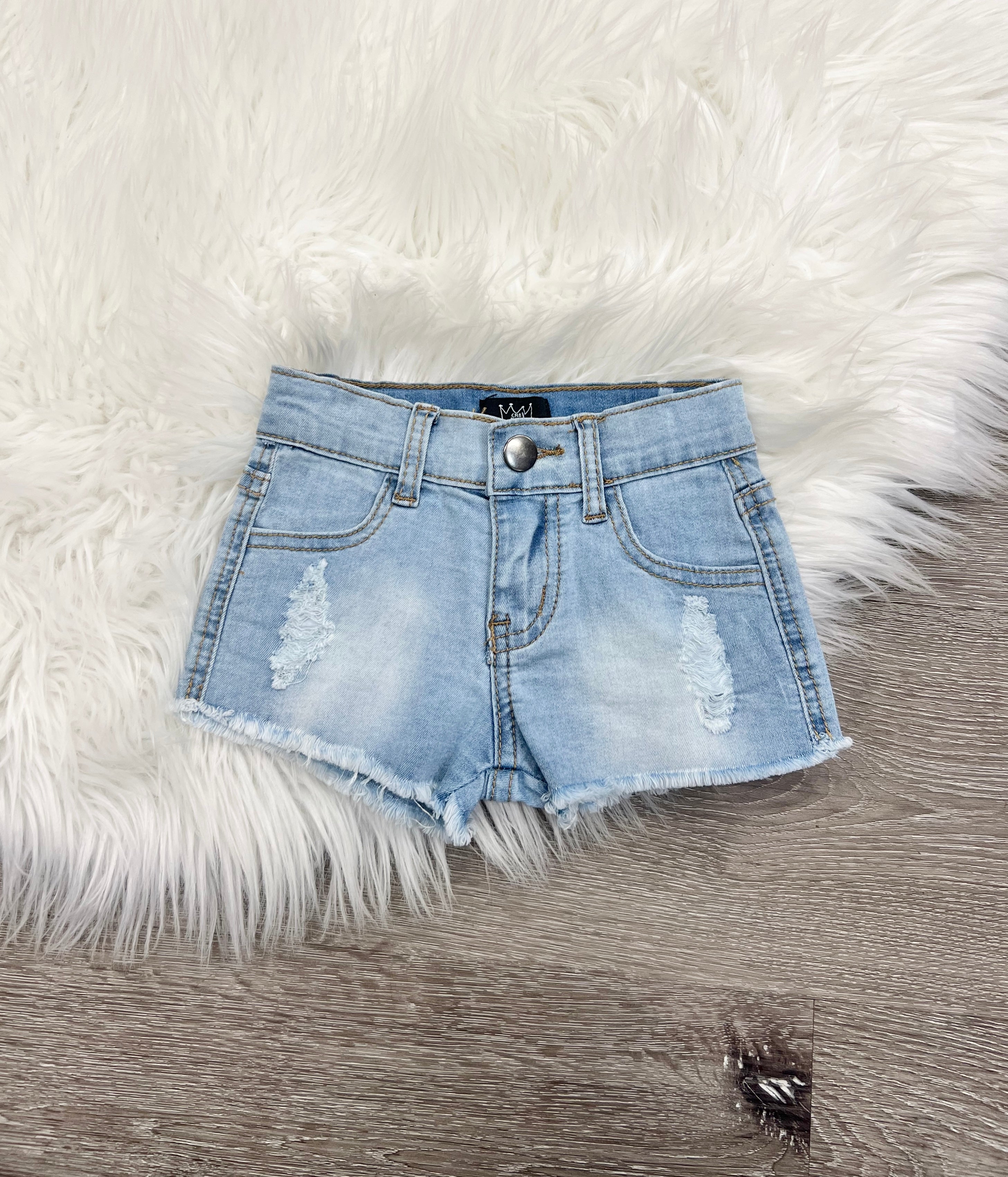Ripped Denim Cute Jean Shorts For Women Distressed Denim Shorts