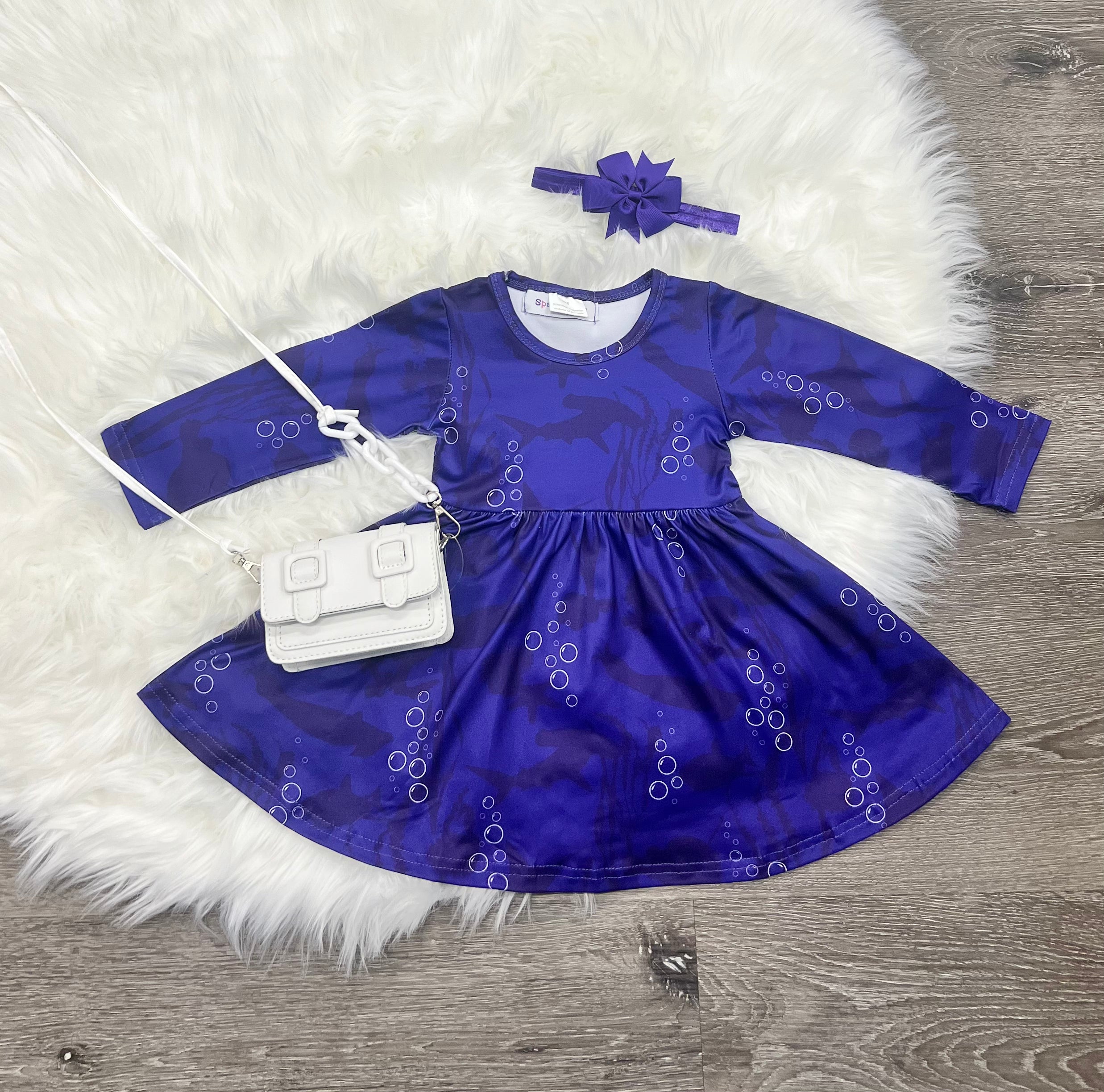 Sharky Long Sleeve Dress | Two Cute Boutique MN