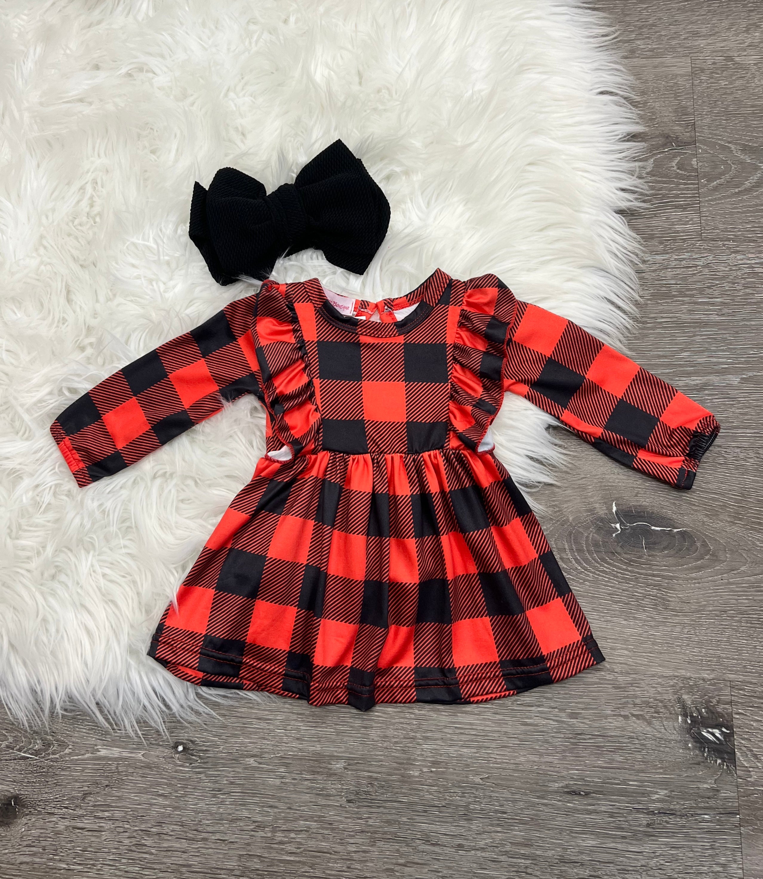 Baby girl plaid holiday dresses clearance