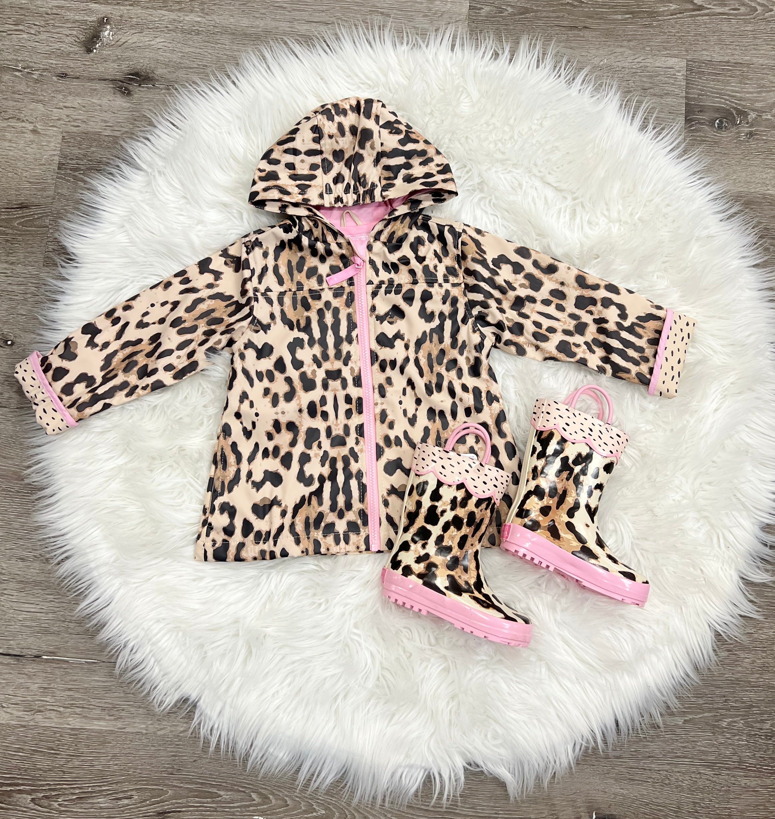 Leopard Rain Coat Two Cute Boutique MN