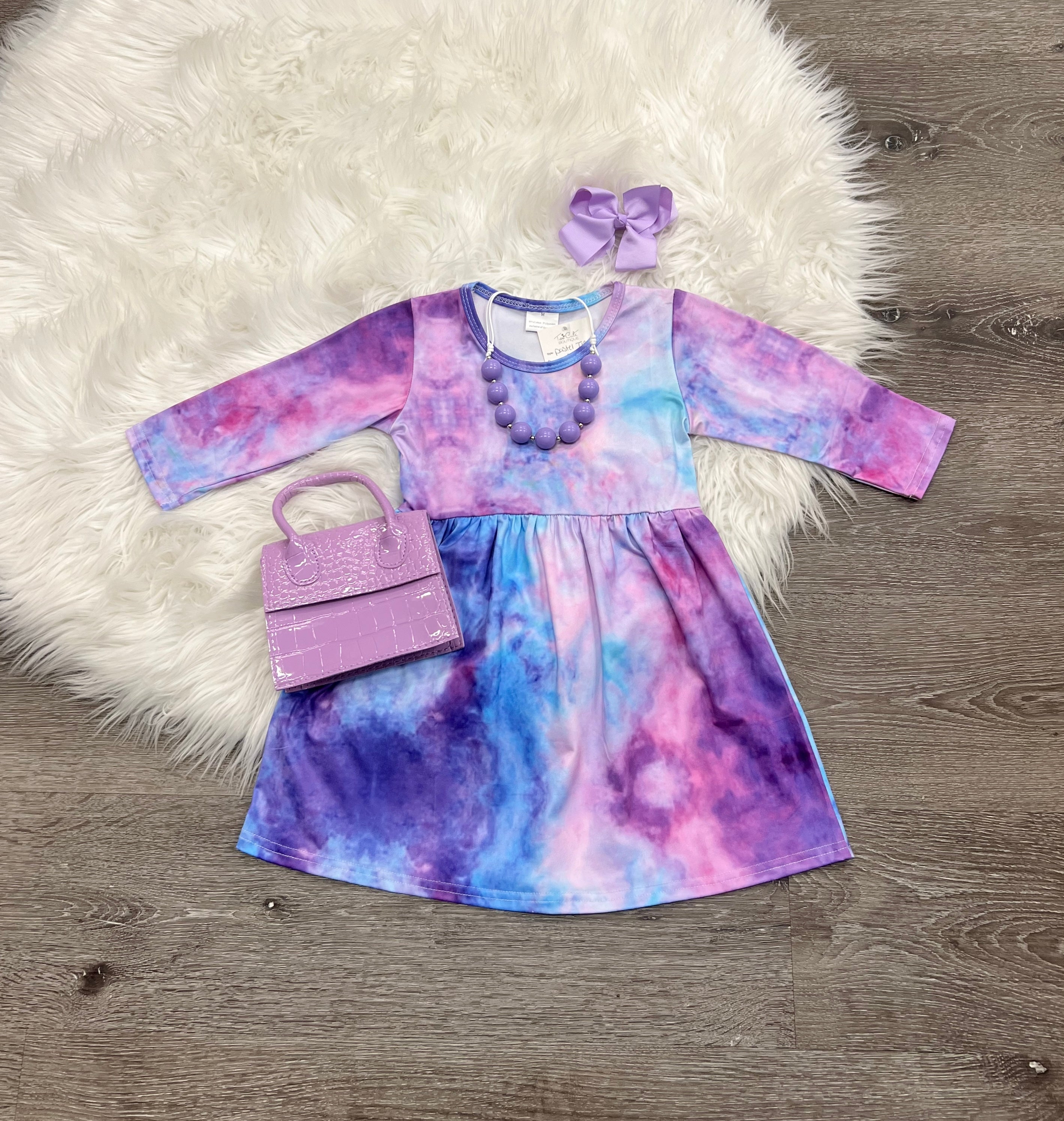 open lace back dress Pastel Tie Dye Dress 14/16