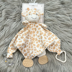 Modern Baby Tan Giraffe Activity Lovie Blankie