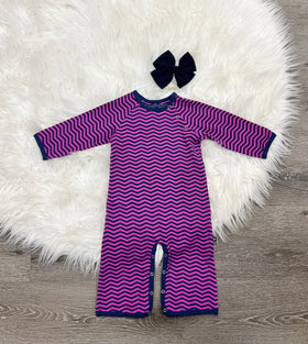Toobydoo Purple & Blue Jumpsuit