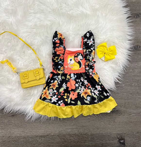 Squirrelly Ruffle Dress