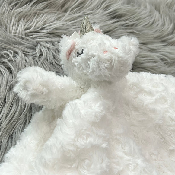 Danbar White Swirl Rosette Baby Unicorn Lovie