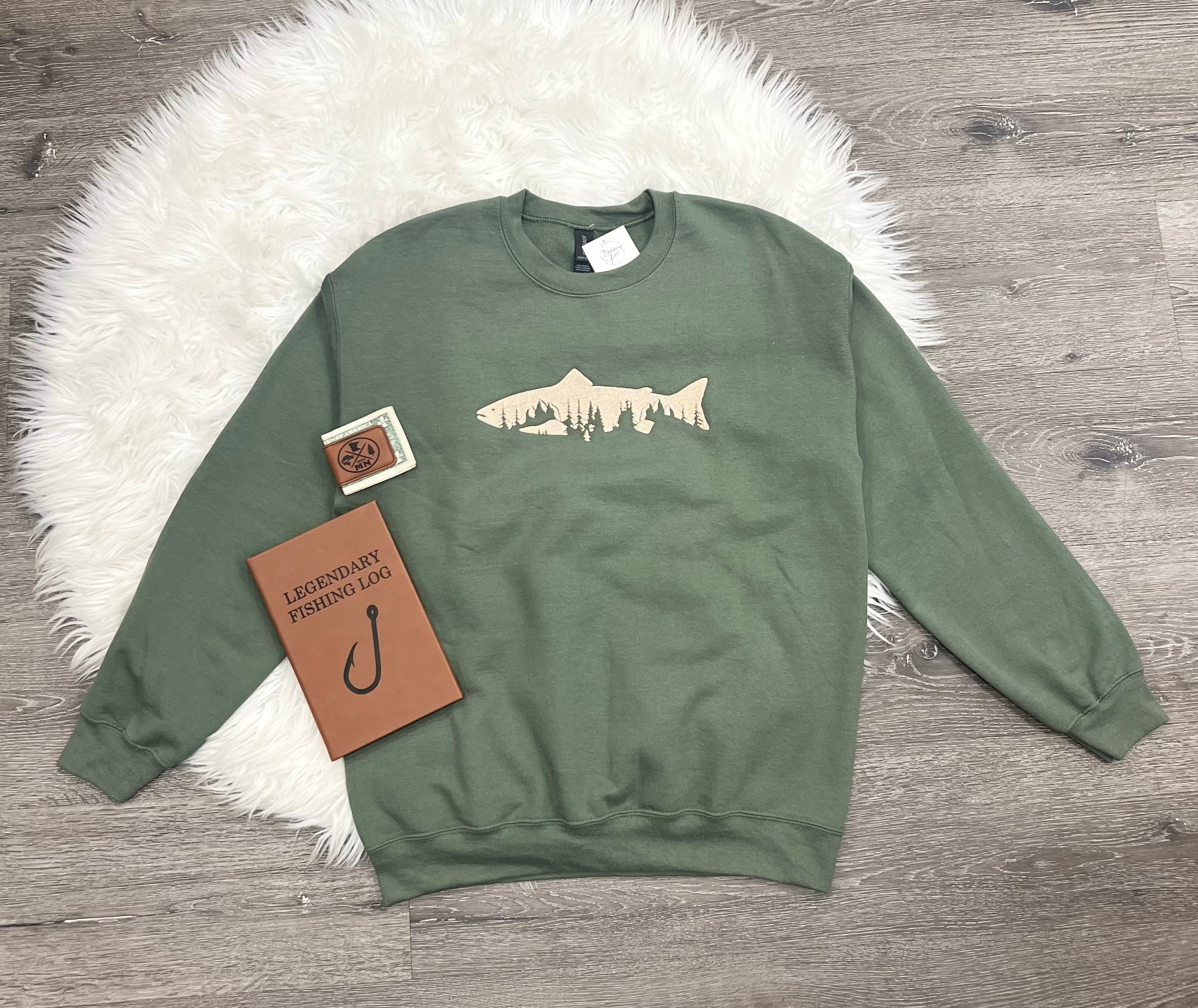Embroidered Fish Crew Neck