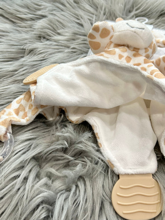Modern Baby Tan Giraffe Activity Lovie Blankie