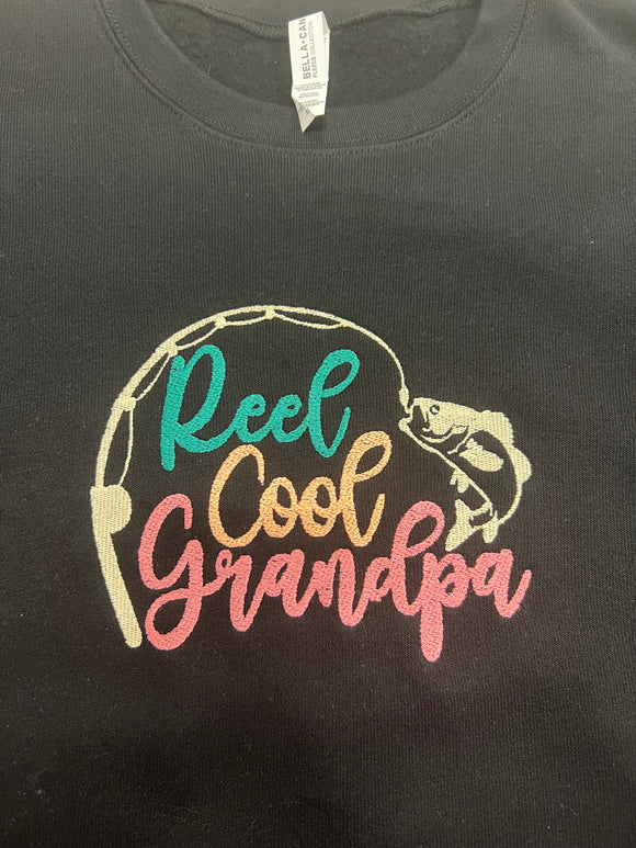 Embroidered Reel Cool Papa Shirt