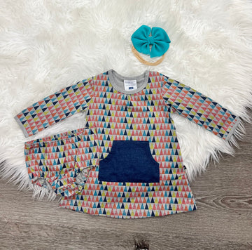 Toobydoo Pocket Dress With Bloomer B20300