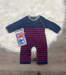 Toobydoo Navy & Red Striped Sweater Jumpsuit B10492-1