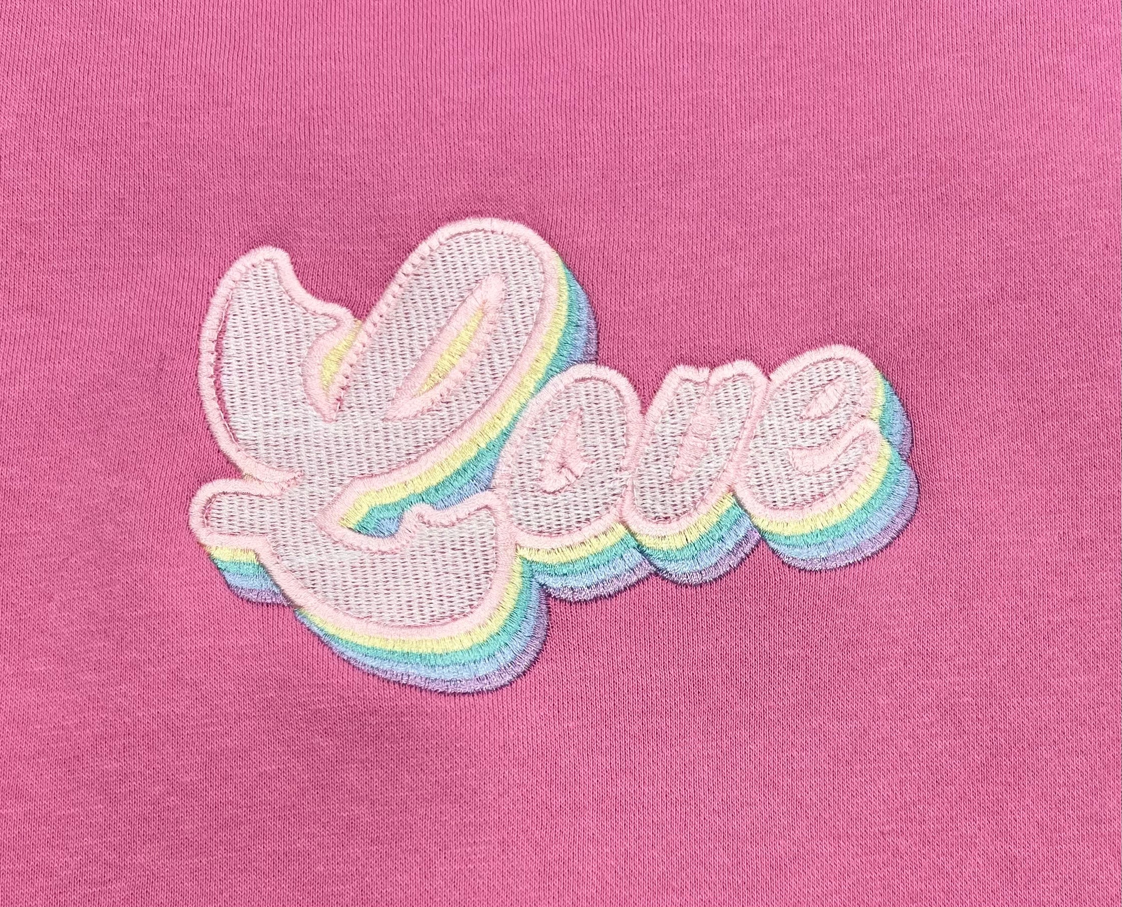 Embroidered Retro Love Sweatshirt