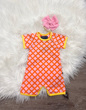 Toobydoo Orange Floral Jumpsuit