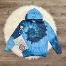 Embroidered Blue Tie Dye Cool Mom Hoodie-1