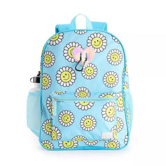 Smiley Sunflower Print Backpack 6-Piece Set