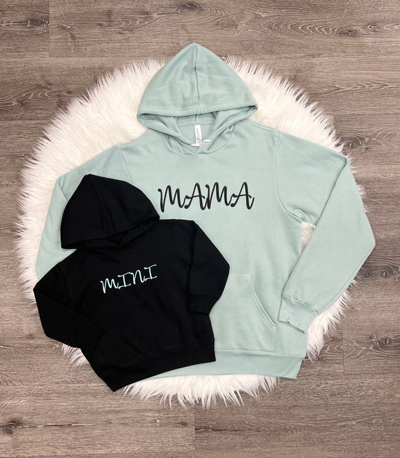 Embroidered Minty Mama & Mini Sweatshirt