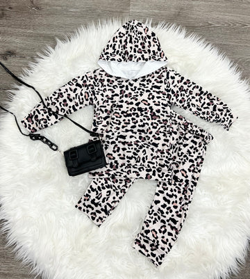 Leopard Blast Hooded Set