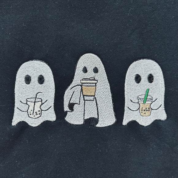 Embroidered Spooky Coffee Lover Crewneck