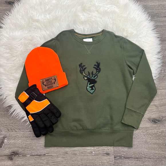 Embroidered Deer Sweatshirt
