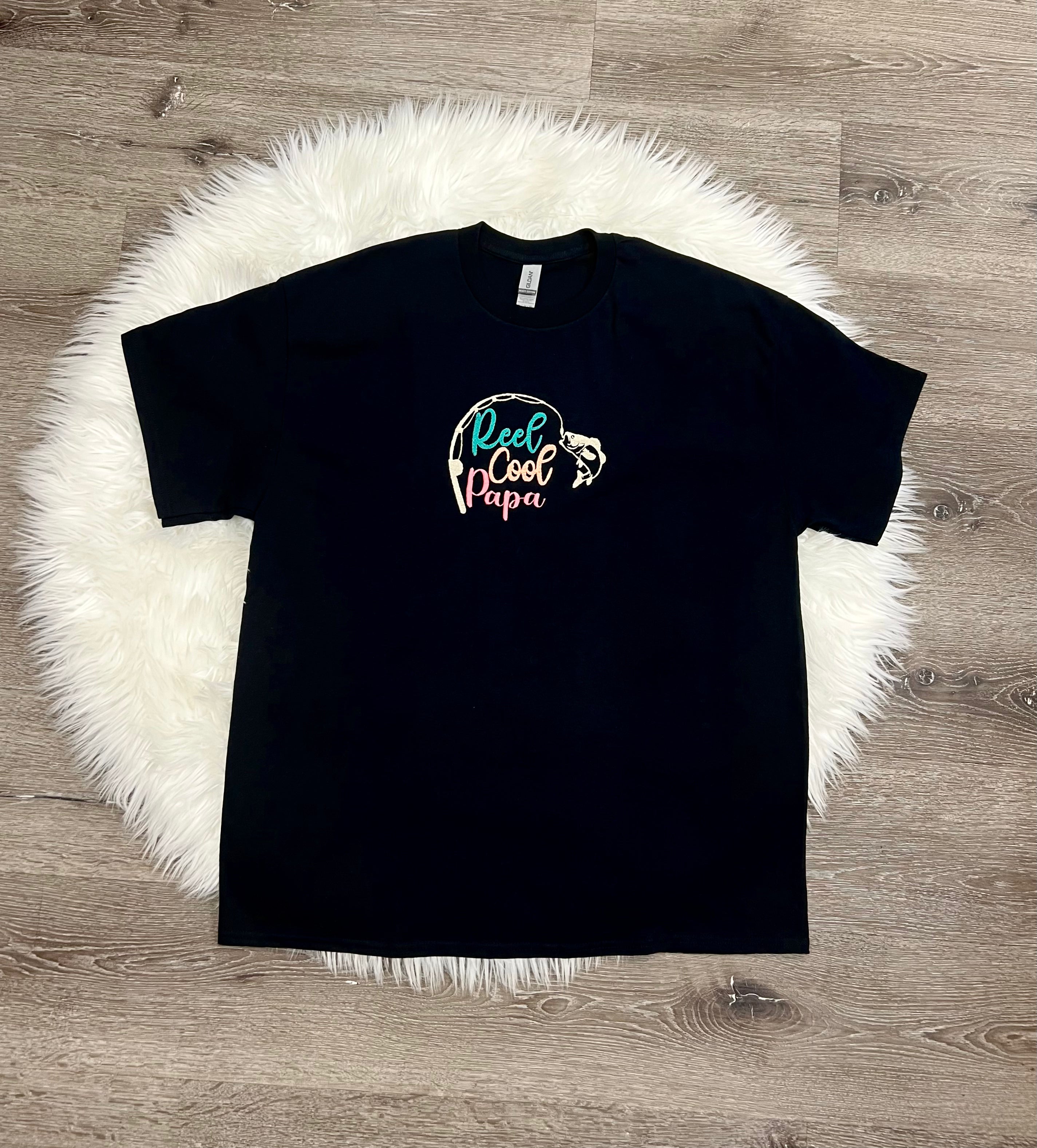 Embroidered Reel Cool Papa Shirt