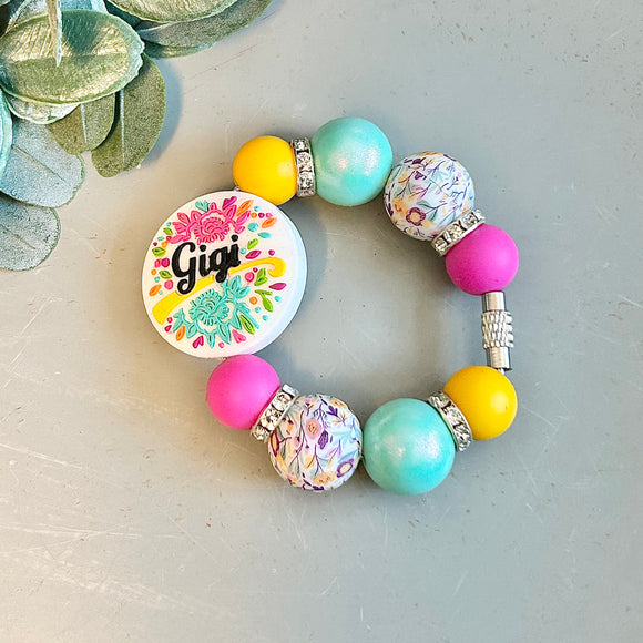 Tumbler Beaded Charm Ring