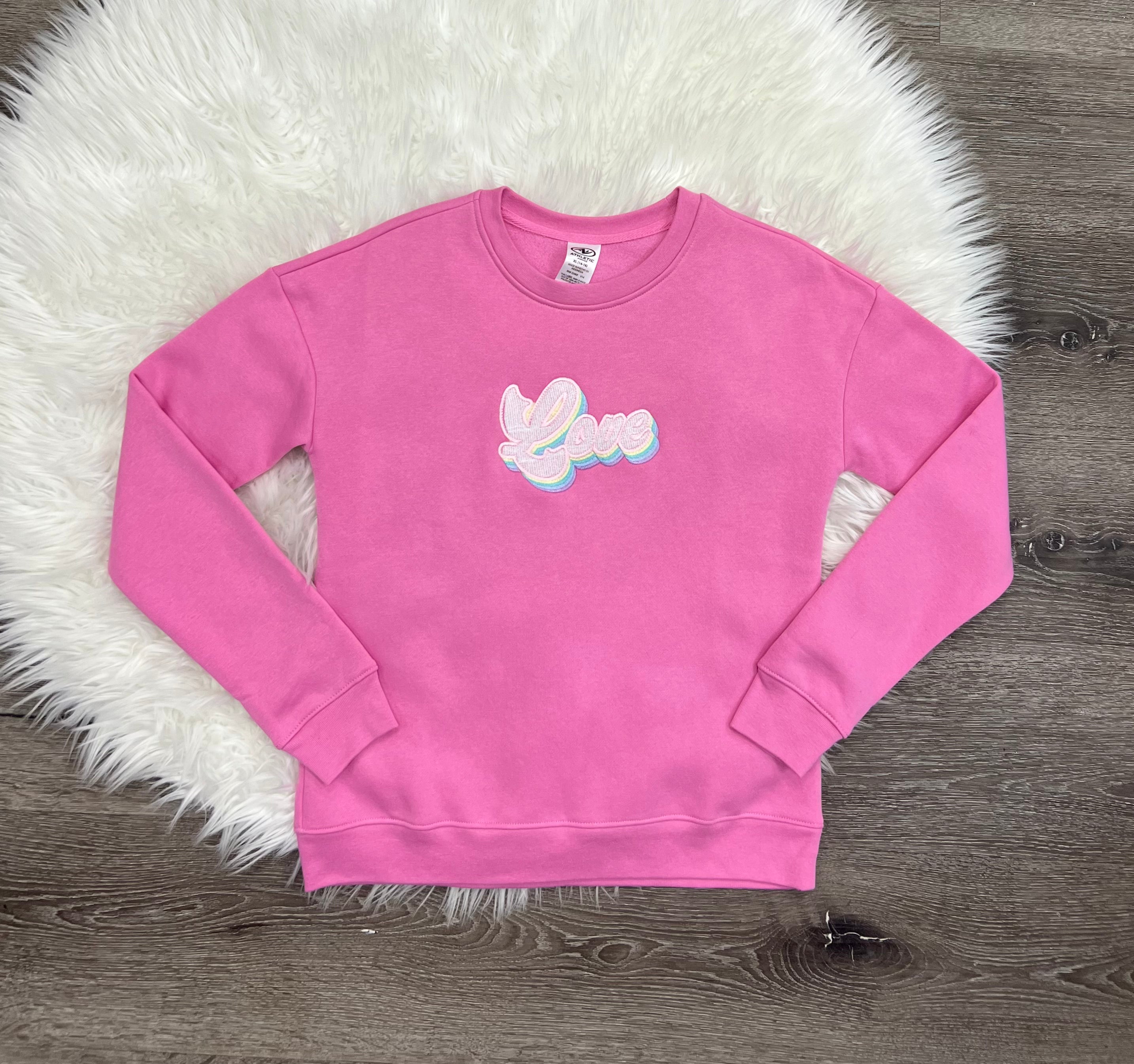 Embroidered Retro Love Sweatshirt