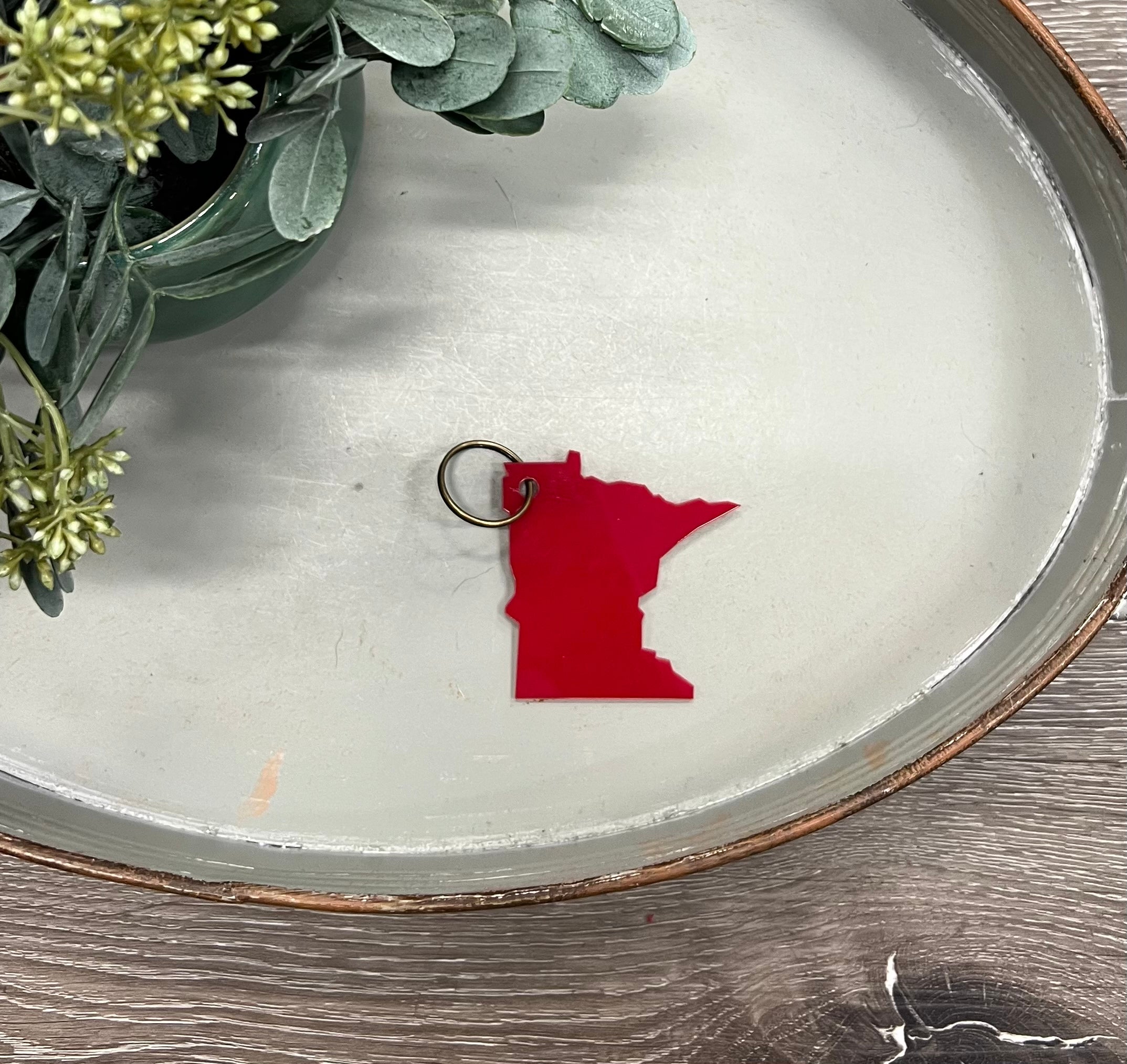 Buy red MN Keychain