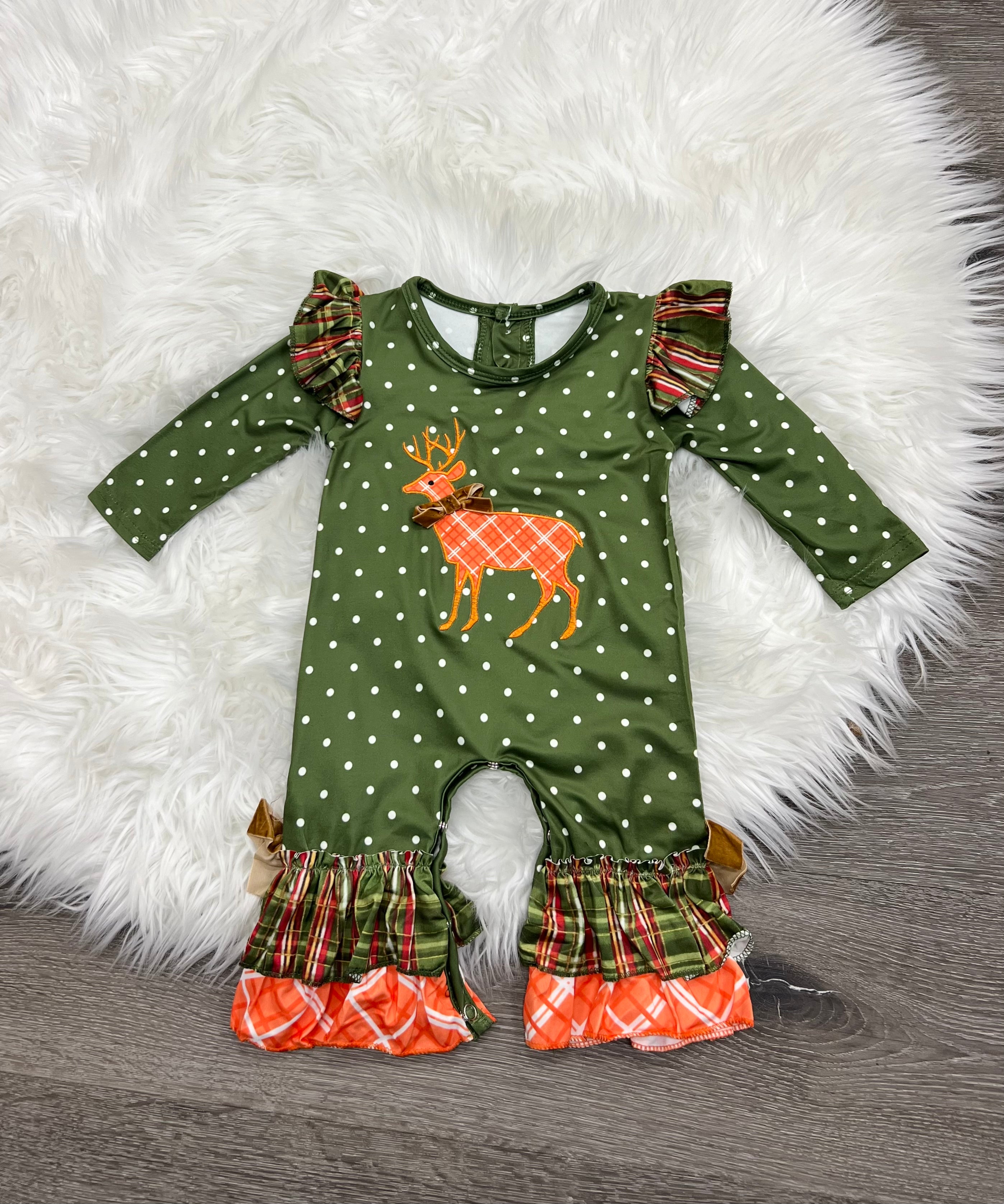 Hello Deer Ruffle Romper