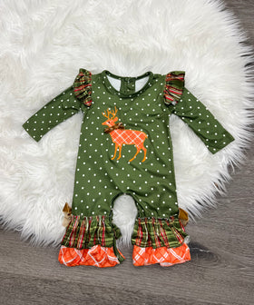 Hello Deer Ruffle Romper