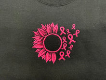 Embroidered Pink Ribbon Crewneck