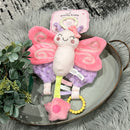 Dreamgro Pink Purple Butterfly Activity Stroller Toy Lovey Plush Rattle Crinkle-1