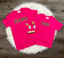 Embroidered Mom & Me Pink W/Leopard T’s-2