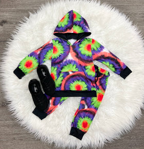 Tie Dye Blast Hooded Set