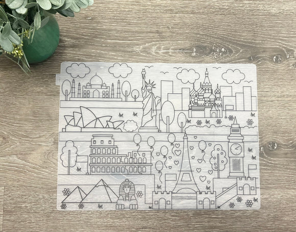 Silicone Erase-able Reusable Coloring Mat