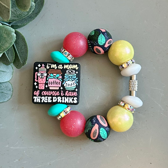 Tumbler Beaded Charm Ring