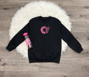 Embroidered Pink Ribbon Crewneck-2