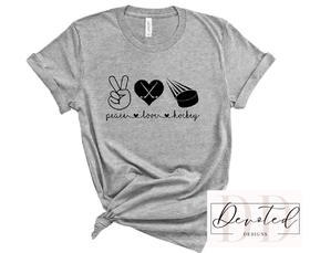 #0526 Peace Love Hockey