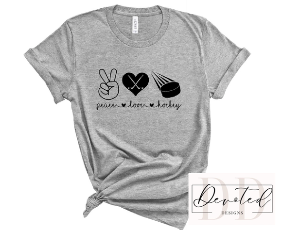 #0526 Peace Love Hockey