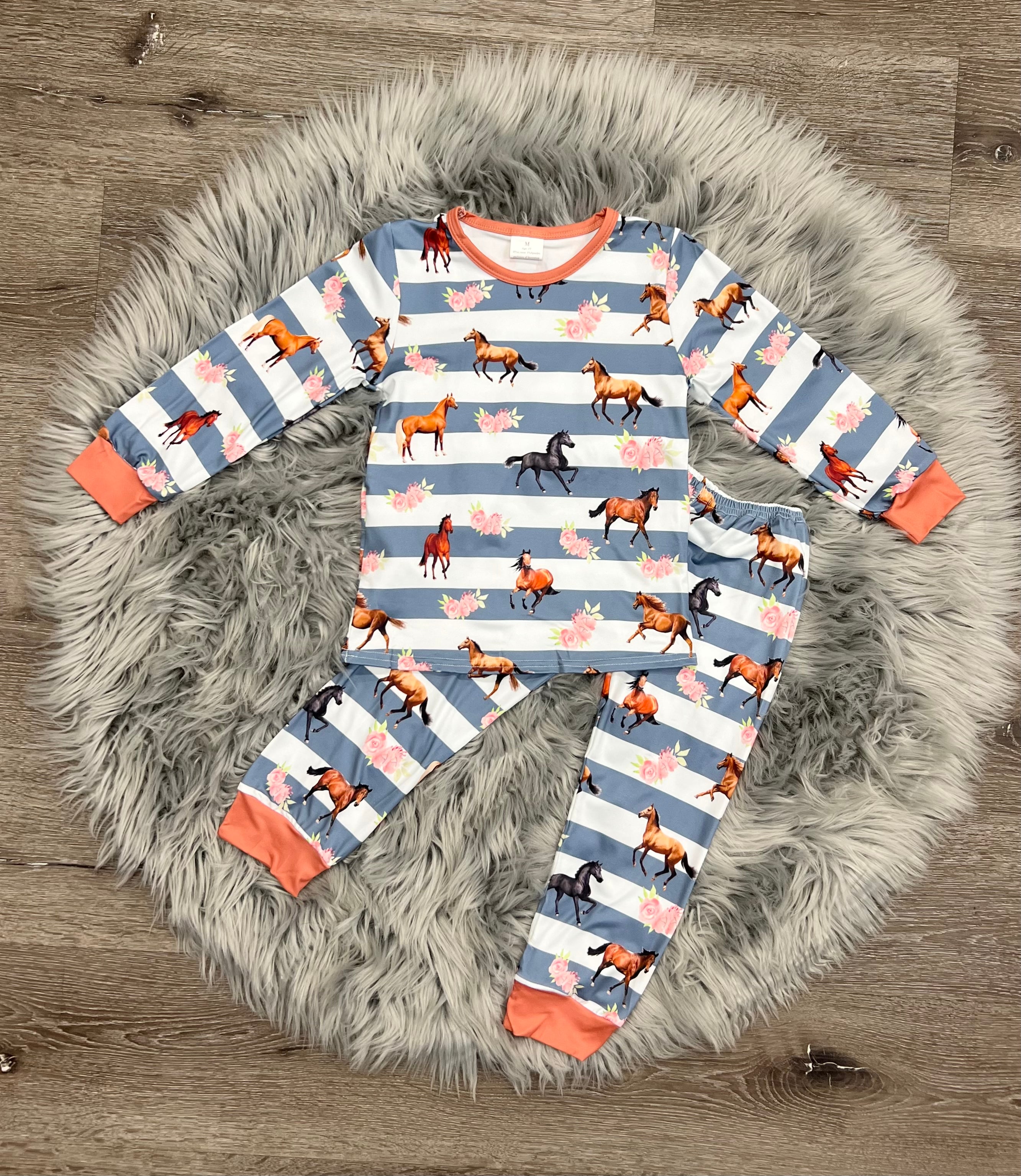 Striped Horsey Jammy Set