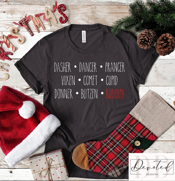 #0644 Dasher Dancer Prancer Vixen Comet Cupid Donner Blitzen Rudolph