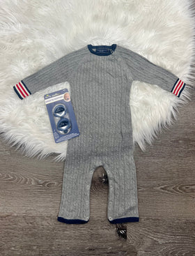 Toobydoo Grey Cotton Cashmere Sweater Jumpsuit