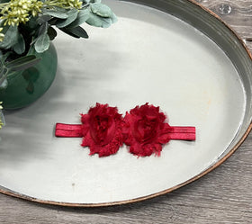 Buy red Double Flower Headband