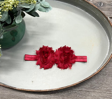 Buy red Double Flower Headband
