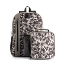 Grey Camo Printed Backpack 2-pc Set-1