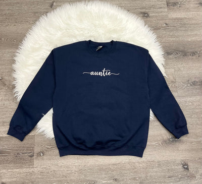 Buy navy Auntie Crewneck