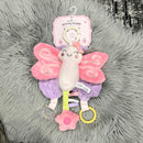 Dreamgro Pink Purple Butterfly Activity Stroller Toy Lovey Plush Rattle Crinkle-4