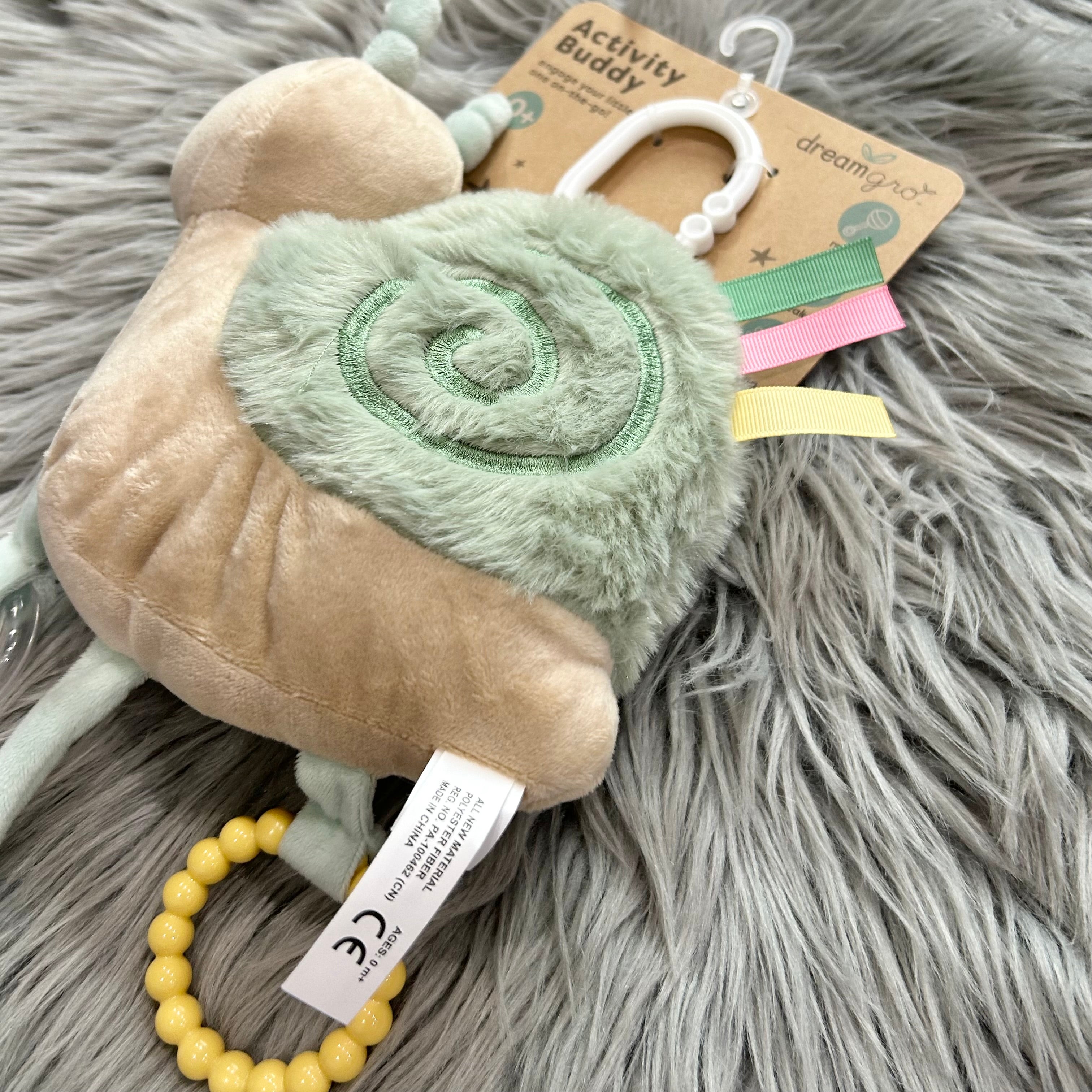 Dream Gro Snail Plush On-The-Go Activity Buddy