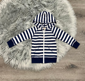 BitzKids Blue & White Zip Up