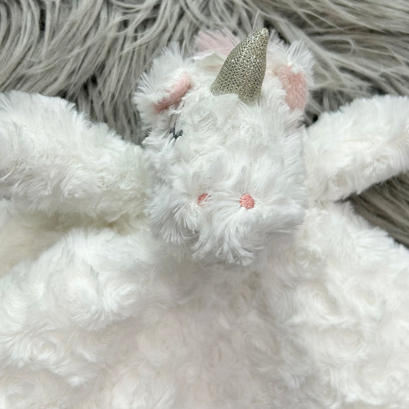 Danbar White Swirl Rosette Baby Unicorn Lovie