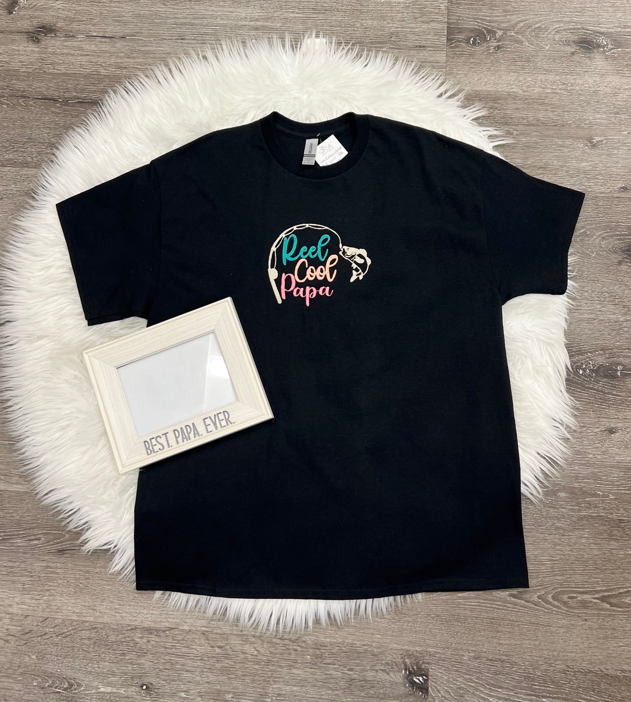Embroidered Reel Cool Papa Shirt