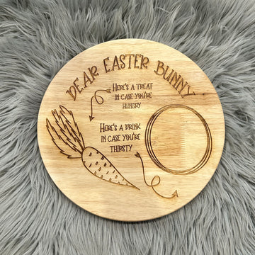 Dear Easter Bunny Twirling Lazy Susan Easter Snack Tray Decor
